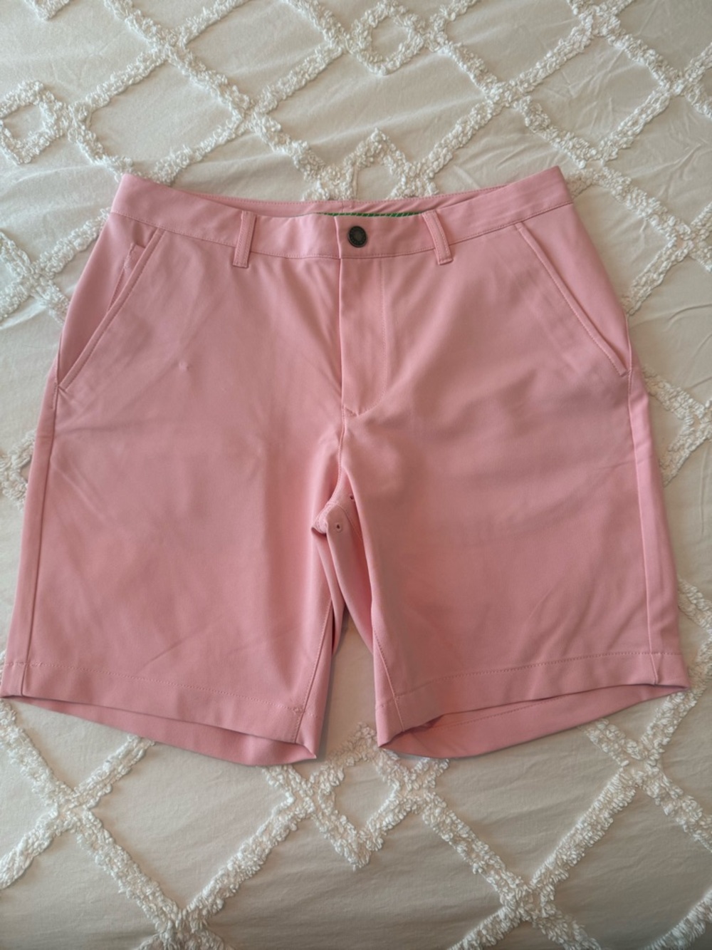 Bonobos Pink Flat-Front Performance Shorts size 32 8” inseam